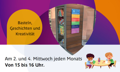 Kreativ am Bücherschrank